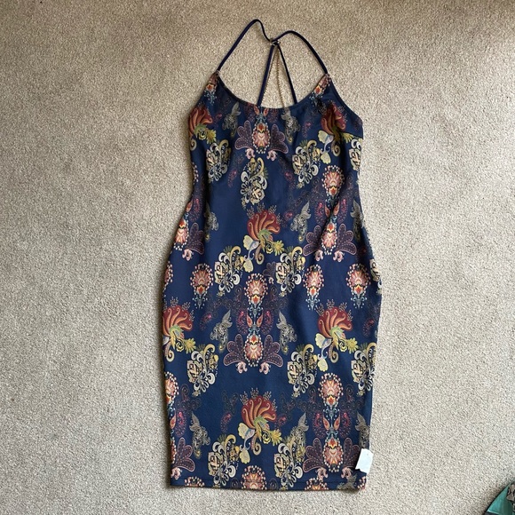 olive tree Dresses & Skirts - Olive Tree Paisley Bodycon Midi Dress